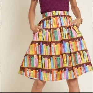 Modcloth Book Library Skirt XL
